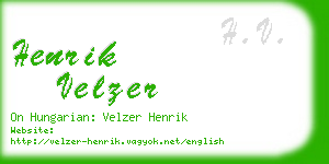 henrik velzer business card